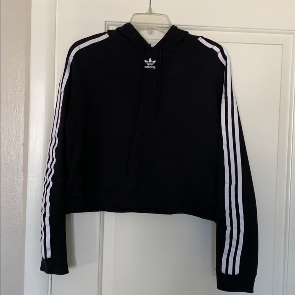 Adidas cropped hoodie size L/XL